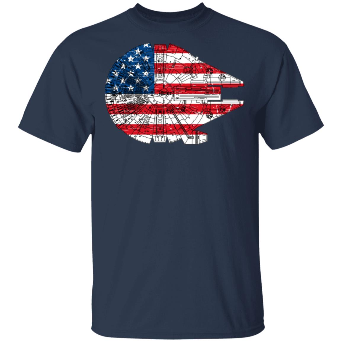 The Millennium Falcon American Flag 4th Of July shirt